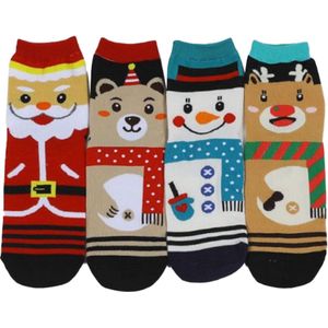 kerstsokken - Kerstsok - veelkleurig - 4 stuks - voor dames