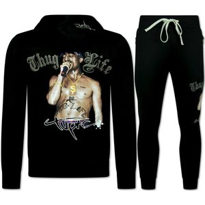 Tupac Trainingspakken Heren - Joggingpak Heren 2Pac- Huispak Heren - 3390 - Zwart