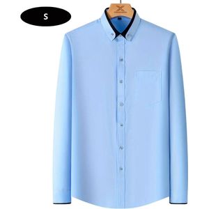 Nivard Overhemd Heren - Volwassenen - Lange Mouwen - Strijkvrij - Lange Mouw - Lichtblauw - Maat S