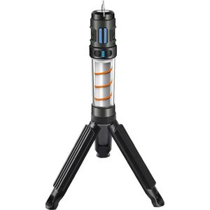 Ipex.nl® Multifunctionele Camping Muggenlamp Oplaadbare Draagbare Led Zaklamp Buitenverlichting Muggenwerend Licht Met Statief Zwart 2024 model