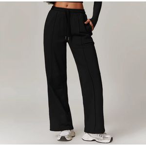 Gym Revolution - Joggingbroek dames - Comfortabele Joggingbroek - Hoge kwaliteit Trainingsbroek dames - Sweatpants - Huisbroek dames - Zwart Maat S