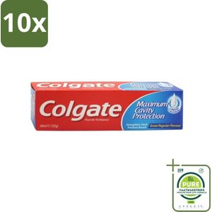 10 x Colgate Tandpasta Maximum Cavity Protection 100 ml - Grootverpakking - Tandpasta - Tanden Bleken - Vlekken Verwijderen - Gaatjes Bescherming - Fluoride
