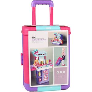Mega Creative - Kapper, kapsalon in een koffer voor kinderen, 4in1