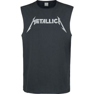 Metallica Amplified Collection - Logo Heren Tanktop - houtskool - S