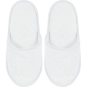 Badslippers Badstof met Zool Uni Pure Wit Maat 43 - 1 Paar