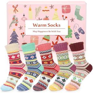 Thermische Wintersokken voor Dames - 5 Paar Warme en Comfortabele Sokken in Diverse Kleuren (Maat 35-42)