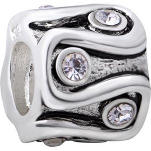 Quiges - 925 - Zilveren - Bedels -Sterling zilver - Beads - Horoscoop Waterman Kraal Charm - Geschikt – voor - alle bekende merken - Armband Z262