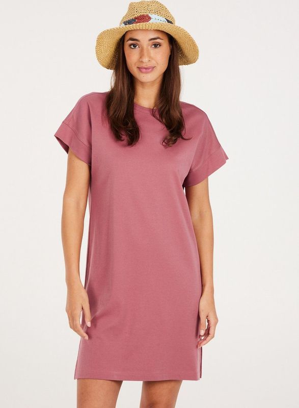 Protest - PRTISE - T-shirt Jurk - Deco Pink - Korte Mouwen - Knielengte