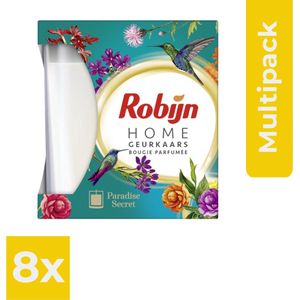 Robijn Geurkaars Paradise Secret 115 gr - Voordeelverpakking 8 stuks