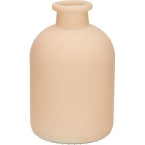 Jodeco Bloemenvaas Avignon - Fles Model - Glas - Mat Taupe - H17 X D11 cm