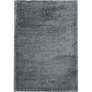 Hoogpolig Vloerkleed | Tapijt | Shaggy | Fluffy | Lichtgrijs | 240x340 cm