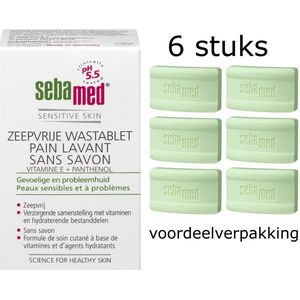 Sebamed Wastablet Zeepvrij - 6x150gr - Voordeelverpakking