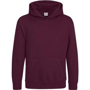 Just Hoods Kids Hoodie Burgundy Maat 9/11 (L)