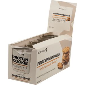 Body & Fit Protein Cookie - Proteine Koek Salted Caramel - Suikerarme Eiwitkoekjes - Whey Protein - 12 portie verpakkingen (12x50 gram)