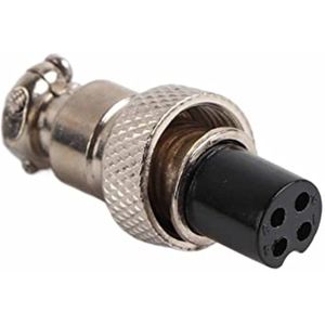 GX12 10 Set Luchtvaart Connector Plug 4Pins 12mm Metaal Socket Zink-Nikkel Geplateerd
