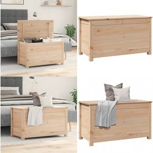 vidaXL Opbergbox 80x40x45,5 cm massief grenenhout - Opbergbox - Opbergboxen - Gereedschapskist - Opbergkist