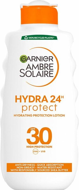Garnier Ambre Solaire Hydra 24 Zonnebrandmelk SPF 30 - 2 x 200 ml - Voordeelverpakking