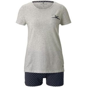 TOM TAILOR Vienna Dames Shortama met korte mouw - Blauw