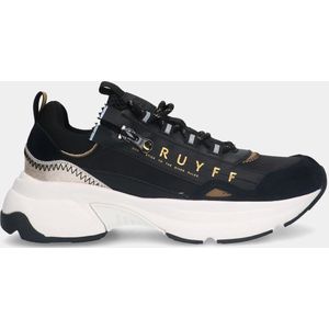 Cruyff June Sidezip 960 Black/ Gold dames sneakers