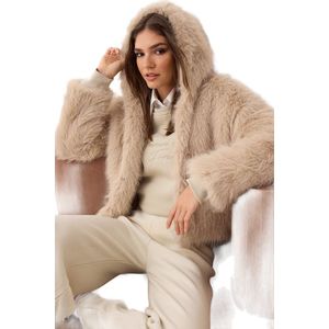 Trendyol Zwarte Oversized Mal-Bontjas Met Capuchon Twoaw26Mo00025