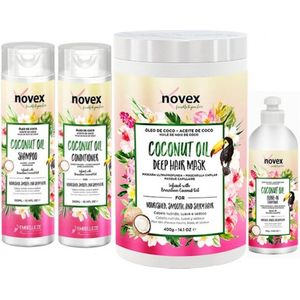 NOVEX COCONUT OIL Shampoo + Conditioner + Leave in + Masker
