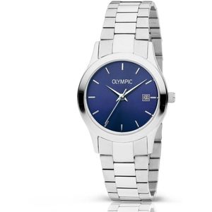 Olympic OL66DSS016 FORLI - Horloge - Staal - Blauw - 22mm