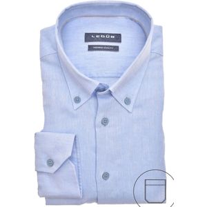 Ledûb modern fit linnen lichtblauw