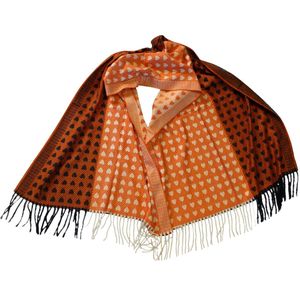 Jessidress® Lange Warme Sjaal Luxe Sjaals Elegante Dames Wintersjaal Omslagdoek 185 x 70 cm - Oranje