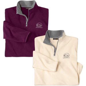 ATLAS FOR MEN - Set van 2 microfleece sweaters Sport Mountain - Heren - Verkrijgbaar in grote maten - L