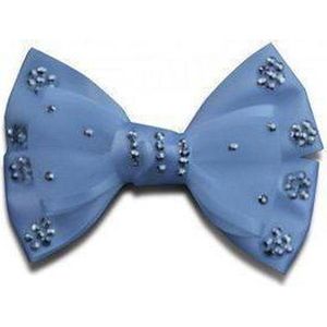 Jessidress Feestelijke Haarclips met Haarstrik en strass - Wit