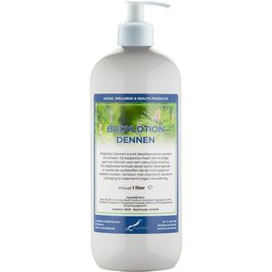 Bodylotion Dennen 1 Liter met witte pomp - stijlvolle en duurzame uitstraling