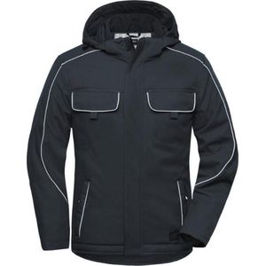 James & Nicholson Solid softshell winterjack JN886 - Antraciet - XXXL