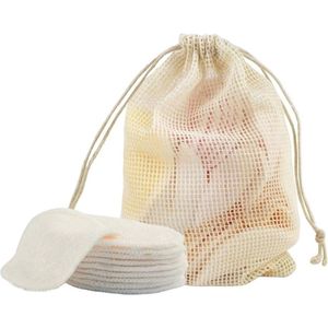6 stuks Herbruikbare bamboe make-up verwijderingspads