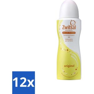 Zwitsal - Origineel - Deodorant Spray - Fris Geurend - Huidvriendelijk - 100 ml - Voordeelverpakking - 12 stuks