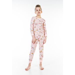 Regenboog Pyjama voor kinderen - Roze - 100% Katoen - Super Comfortabel