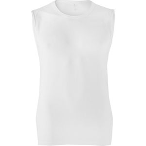 RJ Bodywear - mouwloos T-shirt O-hals - wit (stretch) - Maat: S