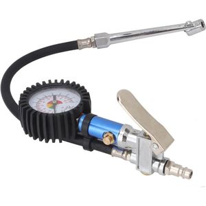 Bandenvuller en Spanningsmeter voor Auto, Max 12 Bar, Luchtdrukmeter met Snelle Aansluiting