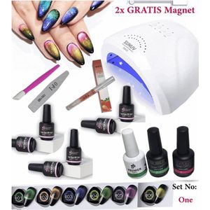 Guardian Beauty Cat Eye 9D Gellak Set - Méanail - Met UV/LED Lamp - Nagel Gellak