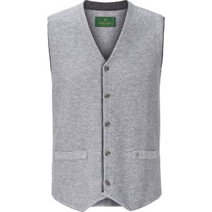 Gebreide bodywarmer KEVAN lichtgrijs