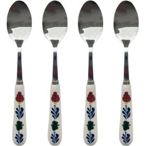 Boerenbont Theelepels - Set van 4 stuks