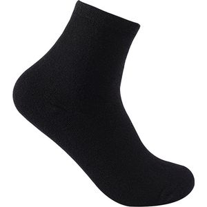Sokken-Heren Sokken-Footies-10-pack zwarte sokken -Katoenen sportsokken voor heren-ademend en com