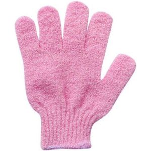 Scoby - Scrubhandschoen - Huidscrubber - Douchehandschoen - Washand - Body Scrub Glove - Roze