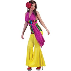 Hippie Kostuum | Ibiza Hippie Halter Topje Vrouw | One Size | Carnaval kostuum | Verkleedkleding
