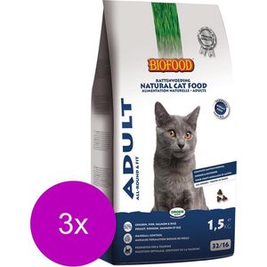 Biofood Ncf Adult - Fit - Kattenvoer - 3 x 1.5 kg