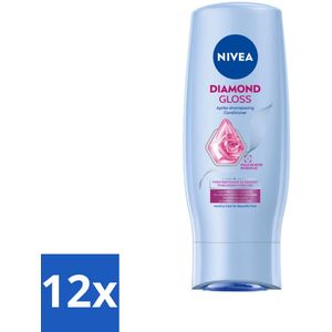 NIVEA - Diamantglans Conditioner - Crèmespoeling - Voor Glans - 200 ml - Voordeelverpakking - 12 stuks