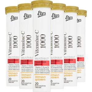 Etos Vitamine C - Bruistablet - Framboos  - 120 stuks (6x20)