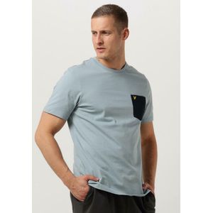 Lyle & Scott Contrast Pocket T-shirt Polo's & T-shirts Heren - Polo shirt - Blauw - Maat S