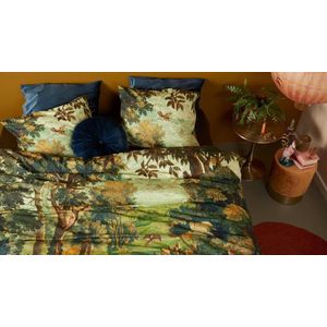 At home with Marieke Dekbedovertrek Idyllic - 140 x 200/220 cm - groen