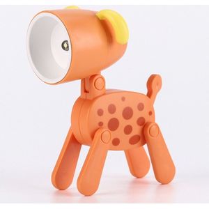 TL-23 LED Mini Opvouwbare Cartoon Bureaulamp Thuis Huisdier Vorm Decoratie Tafellamp, Spec: Dalmatiërs (Oranje)