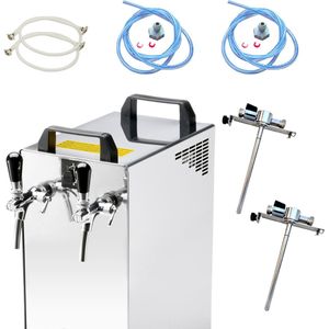 Complete set - Biertap - Kontakt 40/K 2-kraans RVS, 50 liter/u, met membraanpomp - Biertap, Beertender, Thuistap, Bierkoeler, Adapter 5 liters